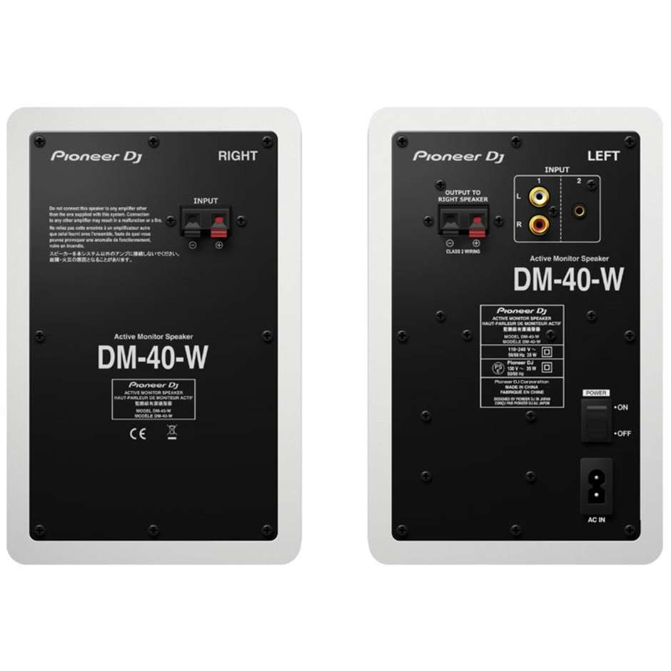 coppia di diffusori bluetooth per dj e prod bianco