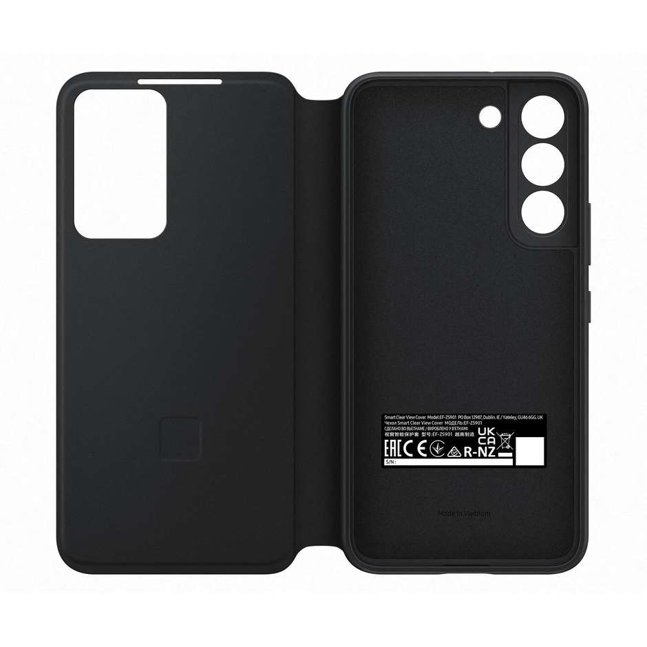 cover clear view galaxy s22 black