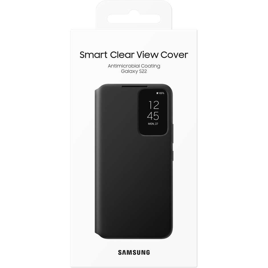cover clear view galaxy s22 black