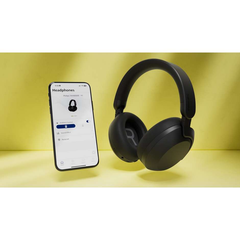 cuffia bt mic black 70h aut noise cancelling pro