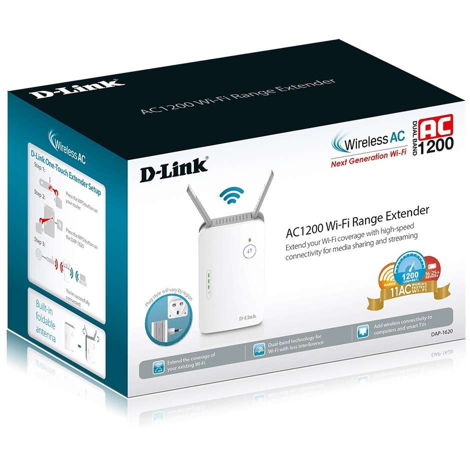 D-Link DAP-1620 range extender Wi-Fi AC1200 dual band