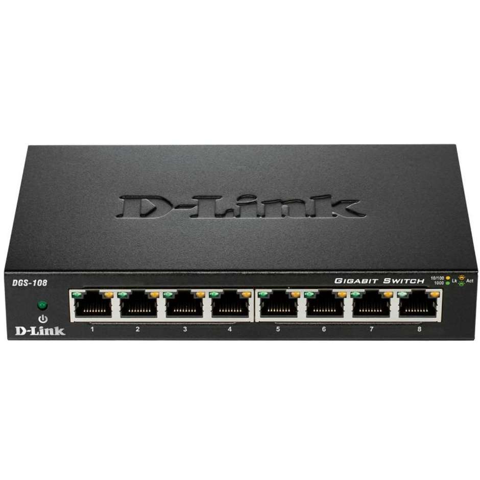 D-Link DGS 108 Switch 8 porte
