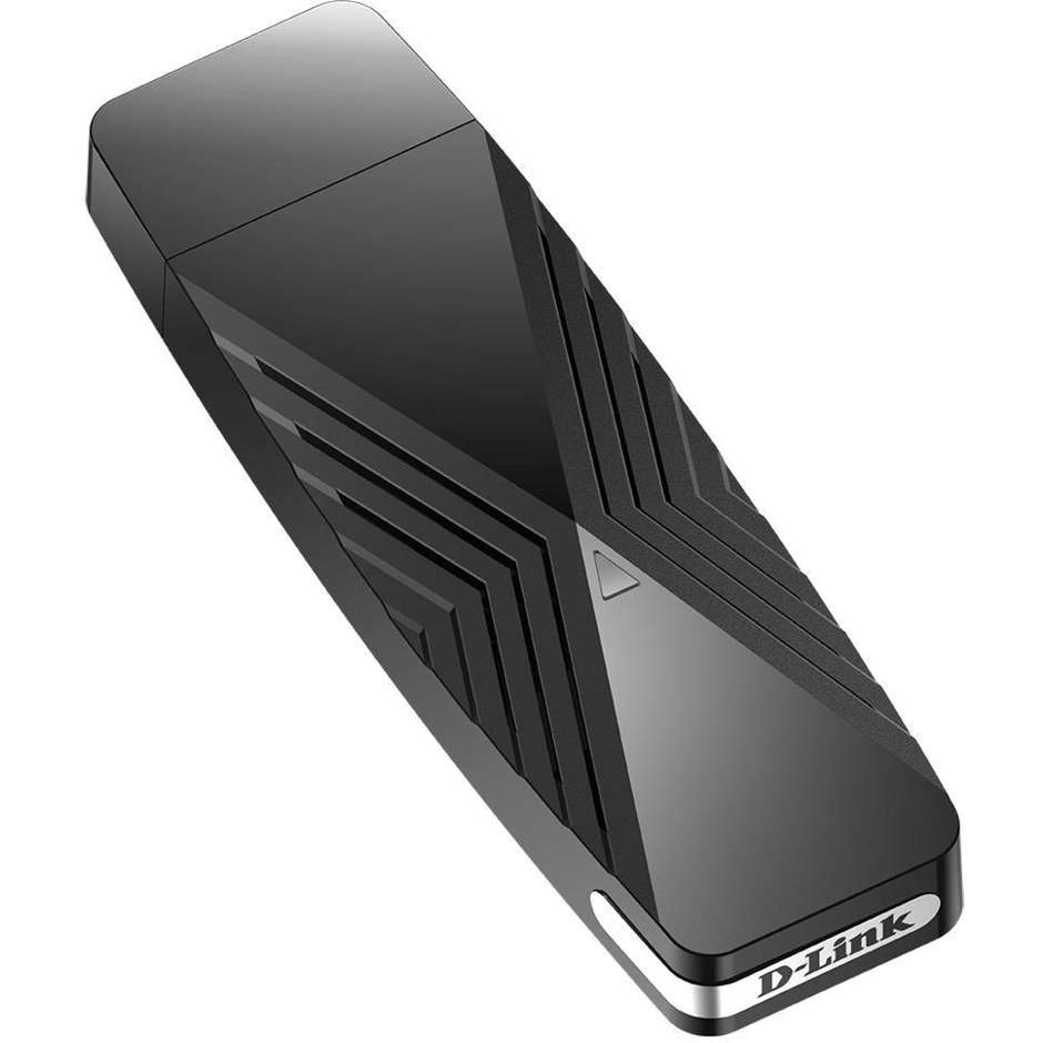 D-Link DWA-X1850 Adattatore USB Wi-Fi 6 AX1800 Dual Band USB 3.0 WPA3 Dongle Wireless Nero