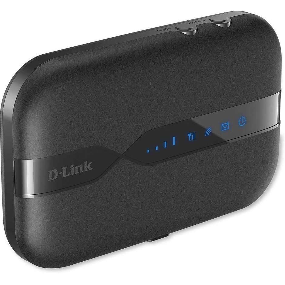 D-Link DWR-932 Router 4G LTE Mobile Hotspot Portatile a Batteria 150Mbps con Slot SIM e Wi-Fi N - Nero
