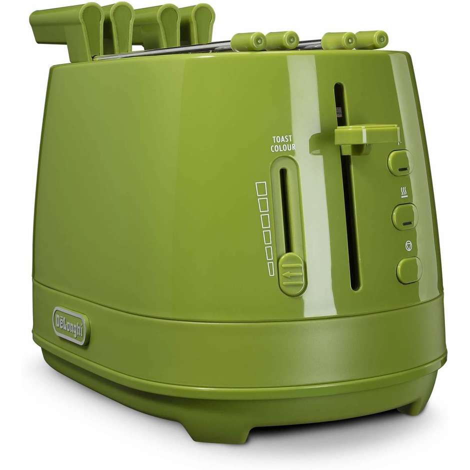 De Longhi CTLAP2203.GR Tostapane a 2 Fessure con Pinze Inox