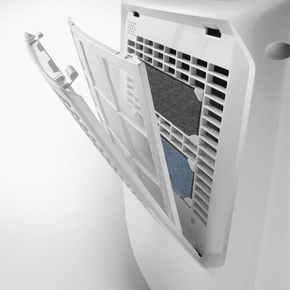 DE LONGHI DEX212SF Deumidificatore Portatile con Gas R290 20 L/24h Tanica 3 Litri Funzione Asciugabiancheria Laundry