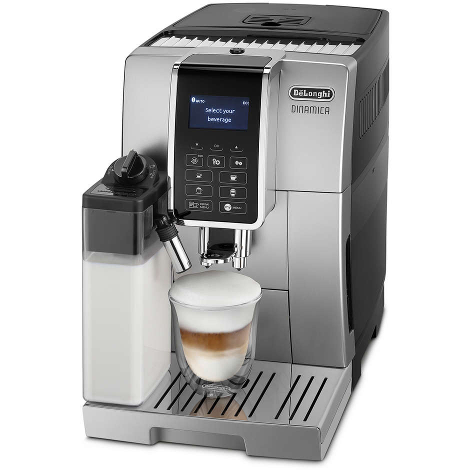 De Longhi ECAM 355 Dinamica macchina del caffè superautomatica potenza 1450 Watt colore silver