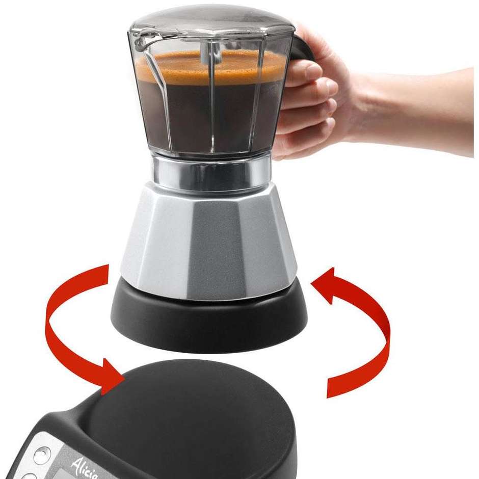 De Longhi EMKP42.B Alicia Plus Moka Elettrica Capacità 4 Tazze 450 W Dcm1 Dosacaffè 260523 Zoom