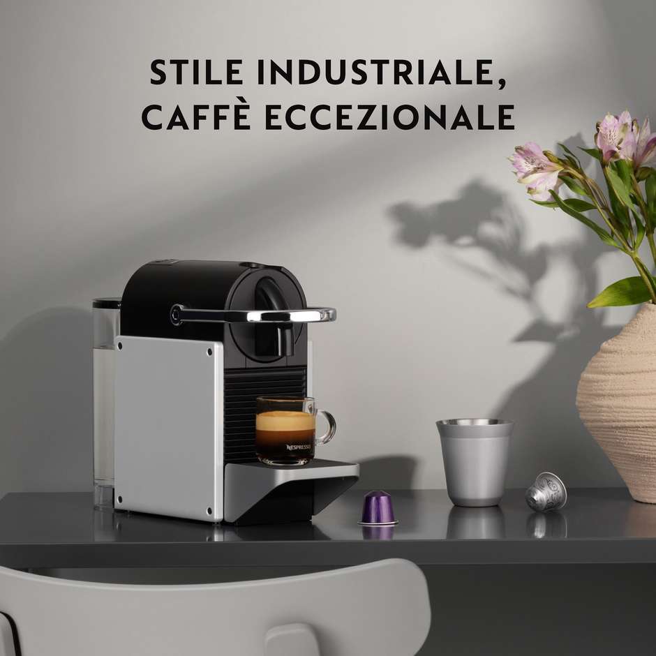 De Longhi EN127.S Macchina per caffè a capsule Automatica Capacità 1 Lt Potenza 1260 W Colore Nero, Grigio