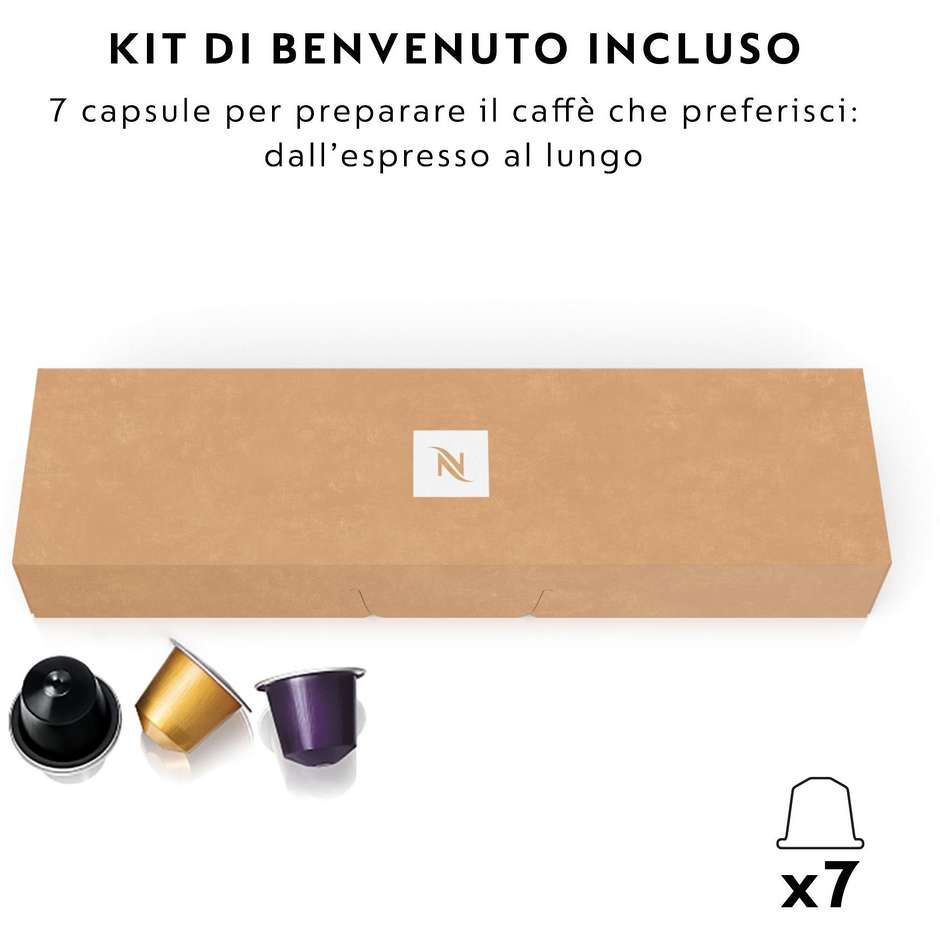 De Longhi EN127.S Macchina per caffè a capsule Automatica Capacità 1 Lt Potenza 1260 W Colore Nero, Grigio
