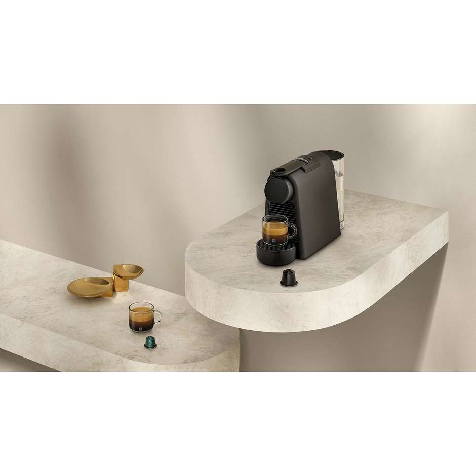 De Longhi EN85.BKMT Nespresso Essenza Mini Macchina da Caffè con sistema a capsule 1150 W Colore Nero Opaco