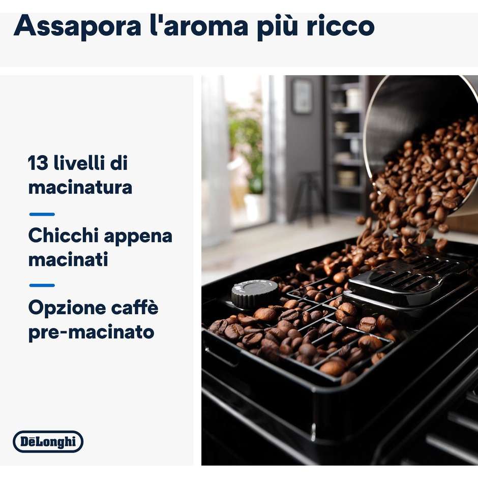 De Longhi Magnifica Start ECAM220.60.B Macchina da caffè automatica Capacità tanica acqua 1.8 Lt Colore Nero