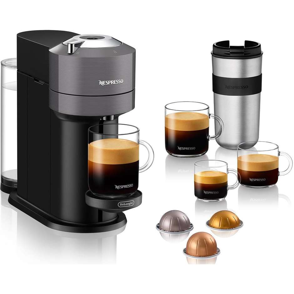 De Longhi Nespresso Vertuo ENV120.GY Macchina da Caffe' Automatica Capacità 1,1 Lt Potenza 1500 W colore grigio e nero