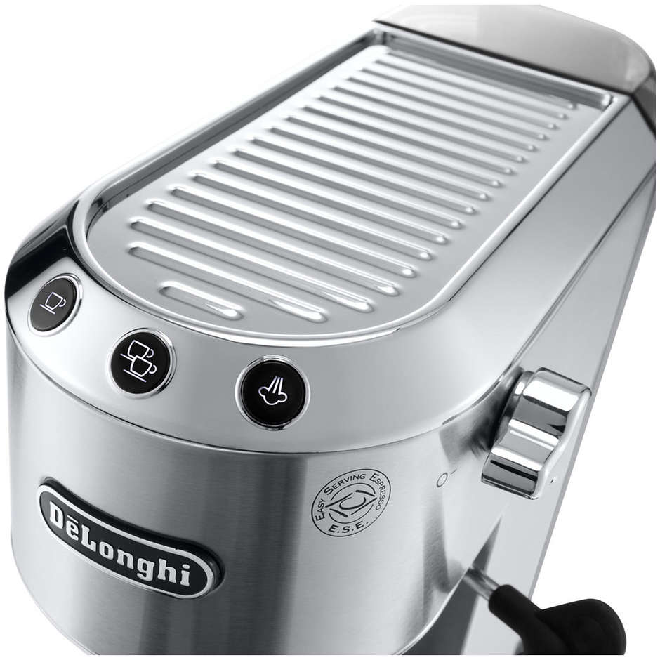 De'Longhi Dedica Macchina da Caffè Espresso Manuale per Polvere e Cialde Nero