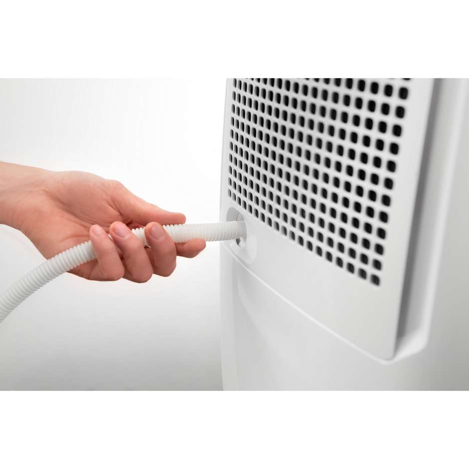 De'Longhi DEX212SF Deumidificatore 12 L/24h per Ambienti fino a 55 m³, 300 W, Gas Refrigerante R290, Bianco