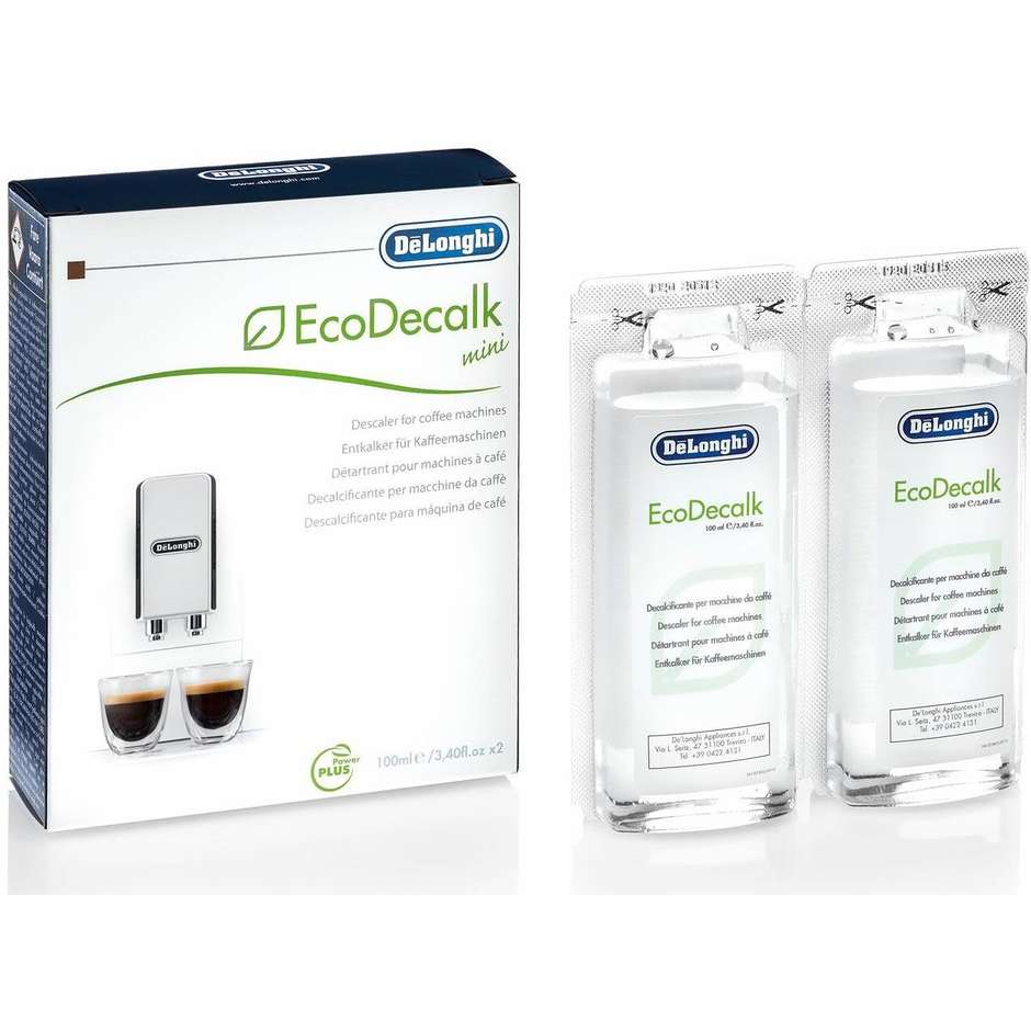 De'Longhi EcoDecalk 551396011 Decalcificante Naturale per Macchine da Caffè, 500 ml