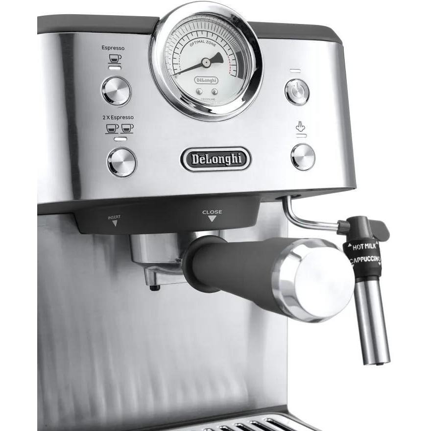 De'Longhi EM450.M Macchina Caffè Espresso Manuale Polvere e Cialde Metallica