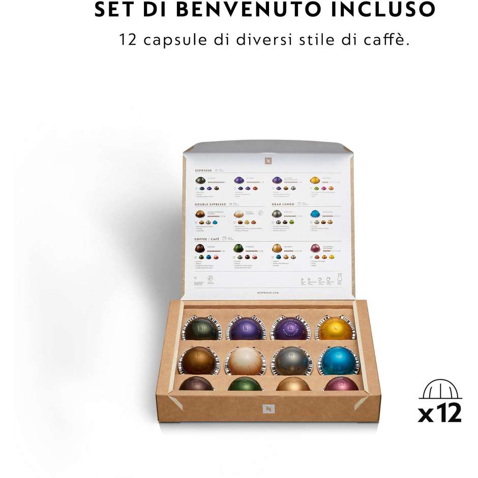 De'Longhi ENV90.A Macchina da Caffè a Capsule Nespresso 1260 W Colore Nero/Blu