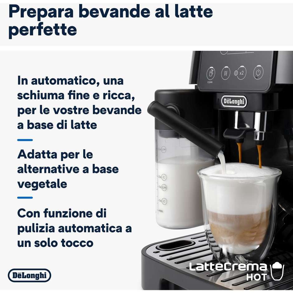 De'Longhi Magnifica Start ECAM220.60.B Macchina da Caffè Automatica con Macinacaffè e LatteCrema Hot Nero