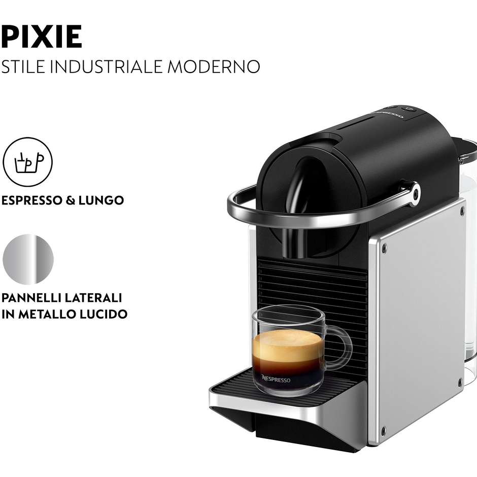 De'Longhi Nespresso Original EN127.S Macchina da Caffè 1260 W 19 bar di pressione ad alta estrazione Nero, Grigio, Argento