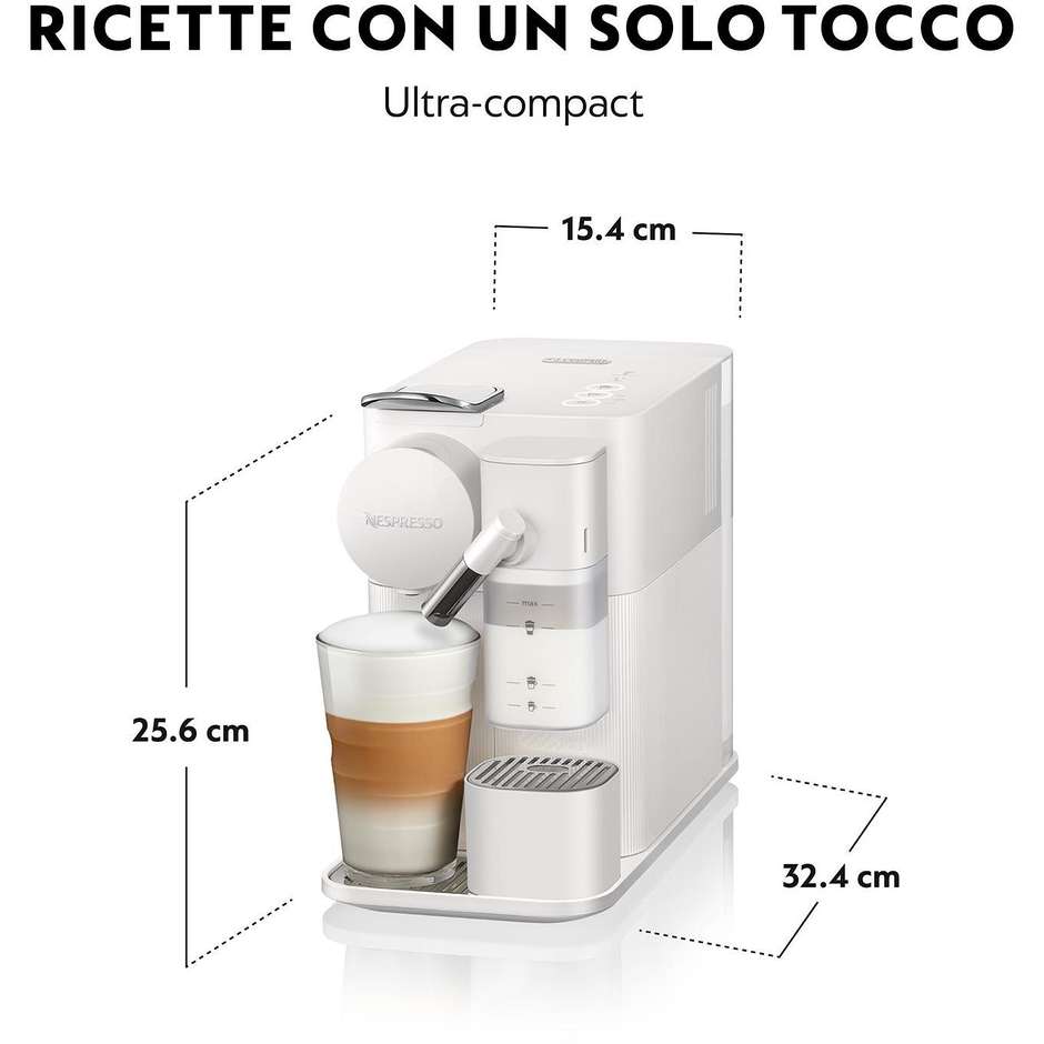 De'Longhi Nespresso Original EN510.W Macchina da Caffè 1400 W 19 bar di pressione ad alta estrazione Bianco
