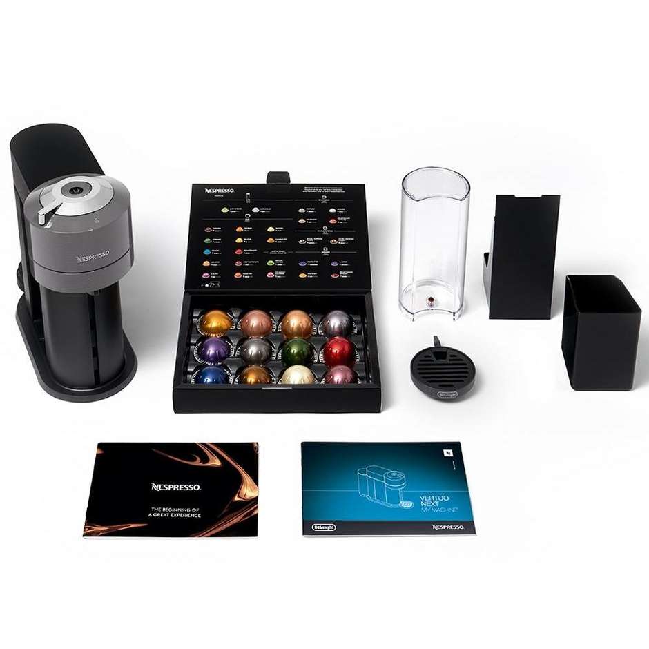 De'Longhi Nespresso Vertuo Next ENV120.GY Macchina da Caffè a Capsule Centrifusione Grigio Scuro