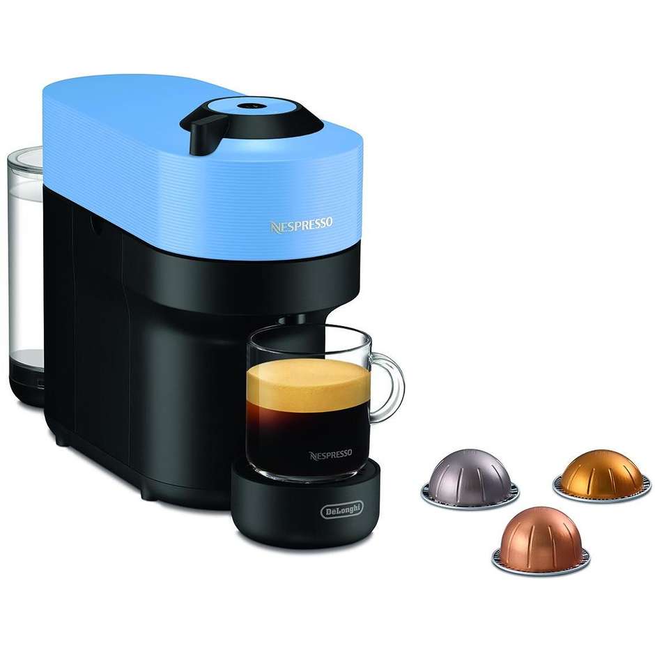 De'Longhi Nespresso Vertuo Pop ENV90.A Macchina da Caffè a Capsule Centrifusione Pacific Blue