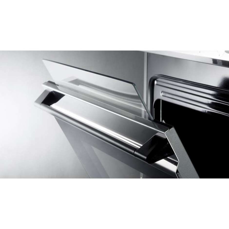 De'Longhi SEX554NED Cucina Compatta 50x50 cm 4 Fuochi Gas con Sicurezza Forno Elettrico Multifunzione 40 L Classe A Inox