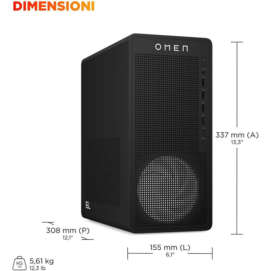 desk gaming omen r7-8700f ram16gb ssd512gb nvidia