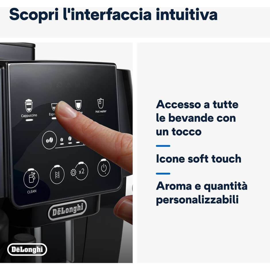 De’Longhi Magnifica Start ECAM220.60.B automatica con caraffa latte, nera