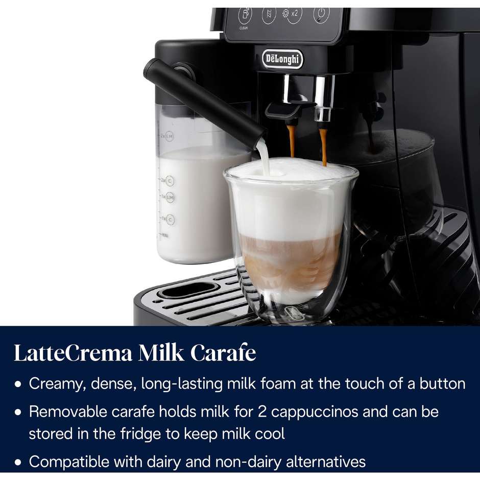 De’Longhi Magnifica Start ECAM220.60.B automatica con caraffa latte, nera