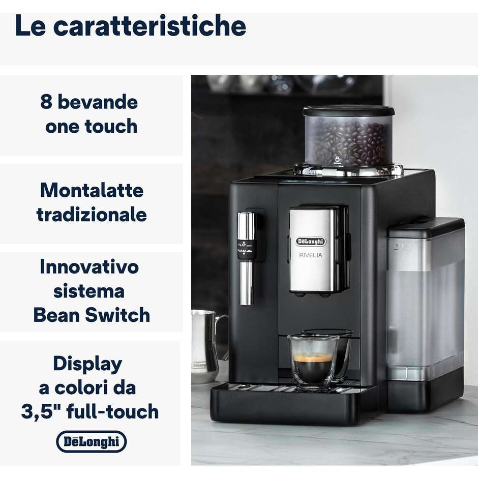 De’Longhi Rivelia EXAM440.35.B Macchina da caffè automatica Colore Nero