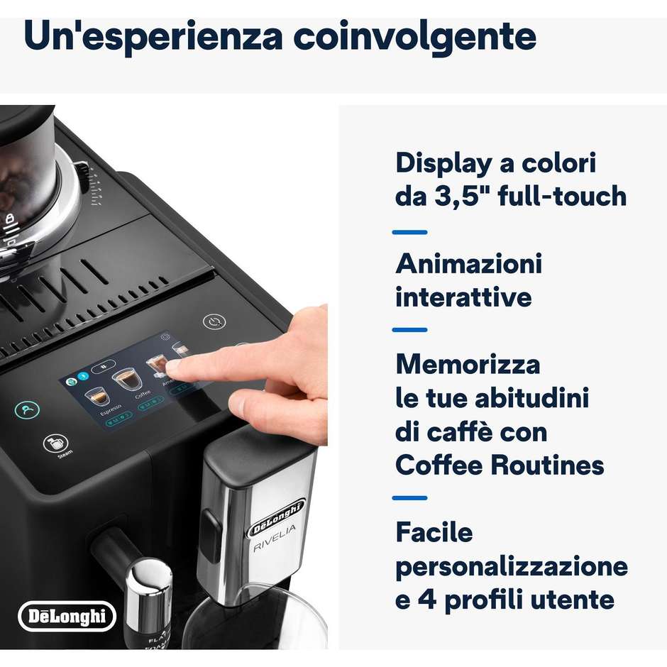 De’Longhi Rivelia EXAM440.35.B Macchina da caffè automatica Colore Nero
