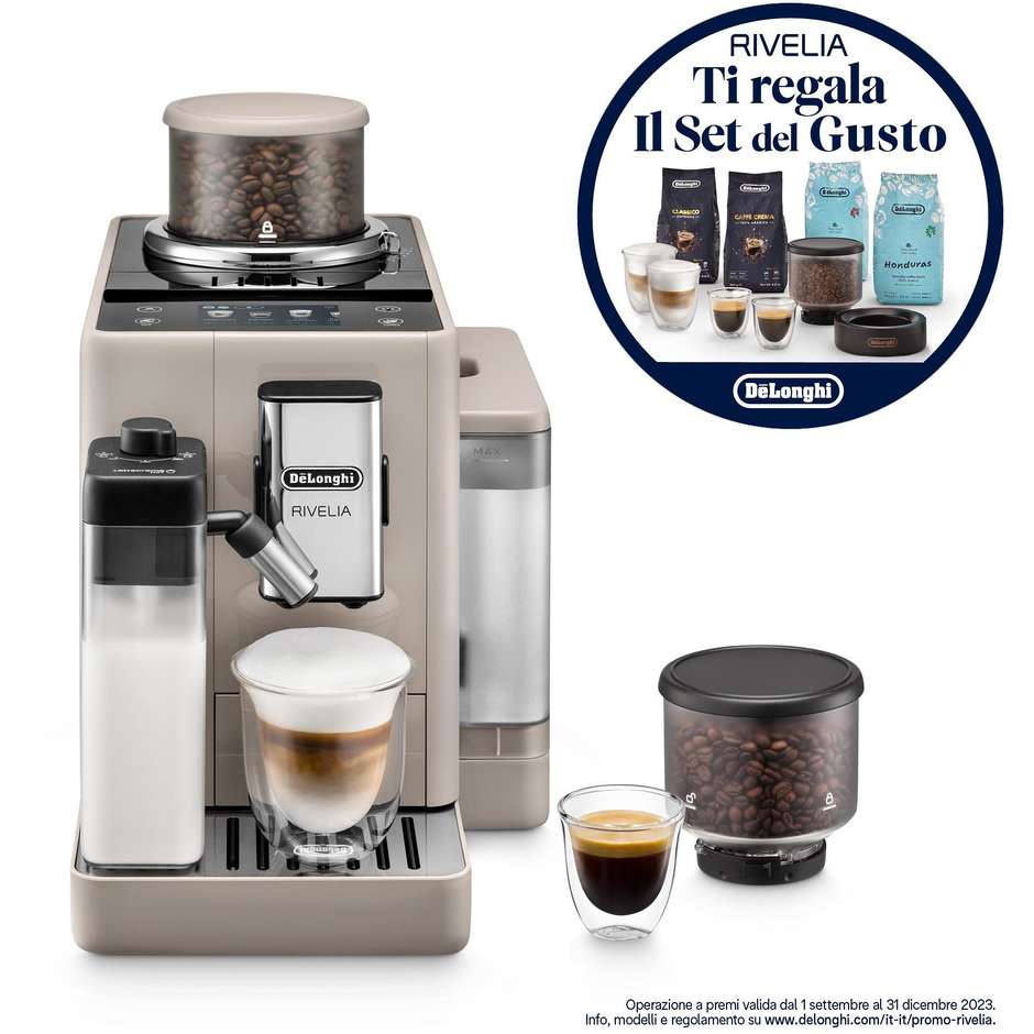 De’Longhi Rivelia EXAM440.55.BG Macchina da caffè Potenza 1450 W Colore Beige