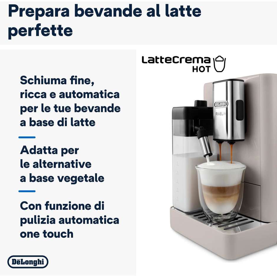 De’Longhi Rivelia EXAM440.55.BG Macchina da caffè Potenza 1450 W Colore Beige