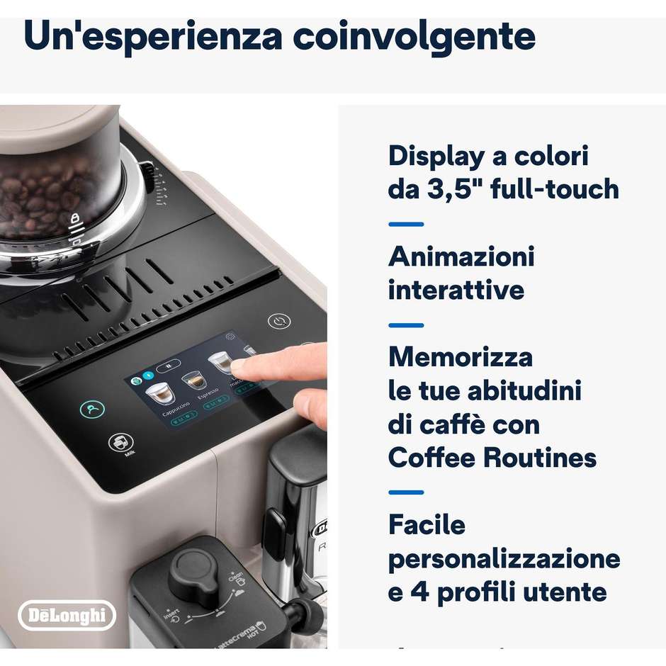 De’Longhi Rivelia EXAM440.55.BG Macchina da caffè Potenza 1450 W Colore Beige