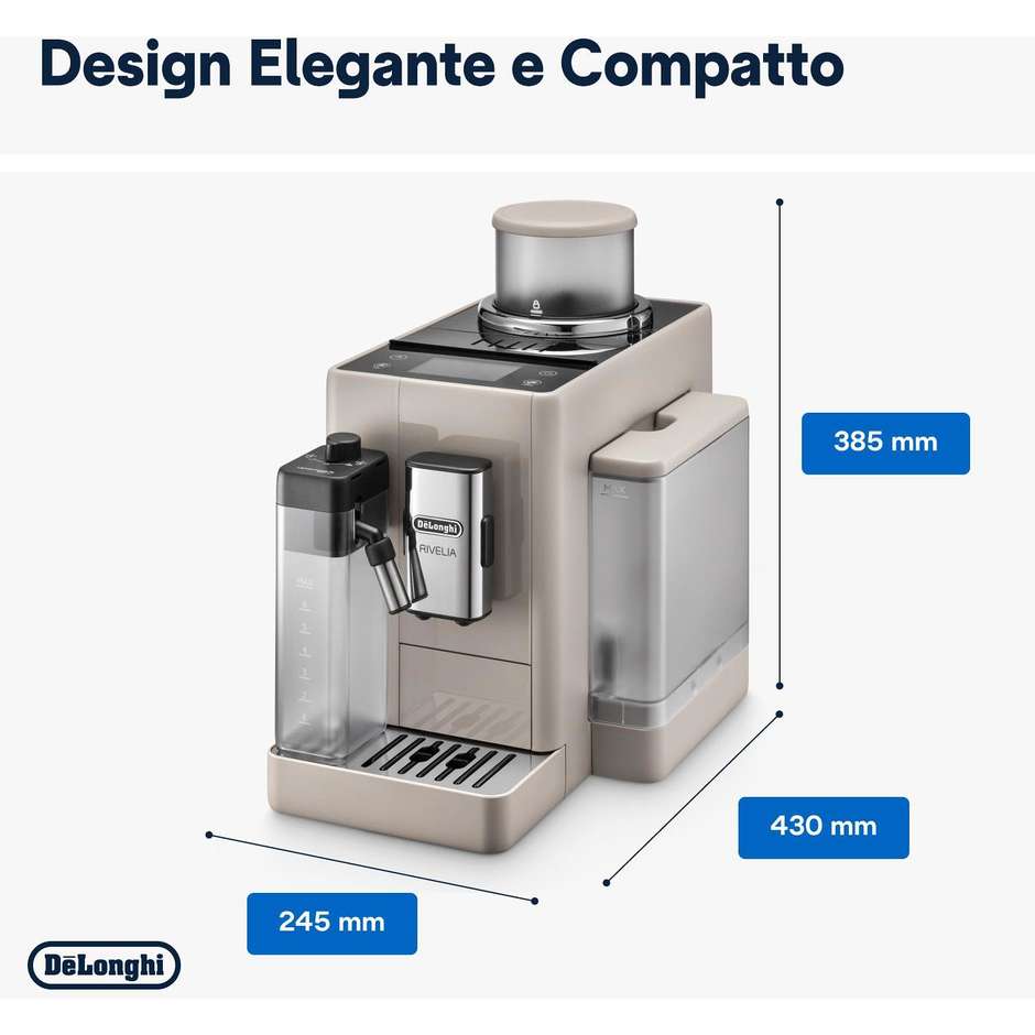 De’Longhi Rivelia EXAM440.55.BG Macchina da caffè Potenza 1450 W Colore Beige