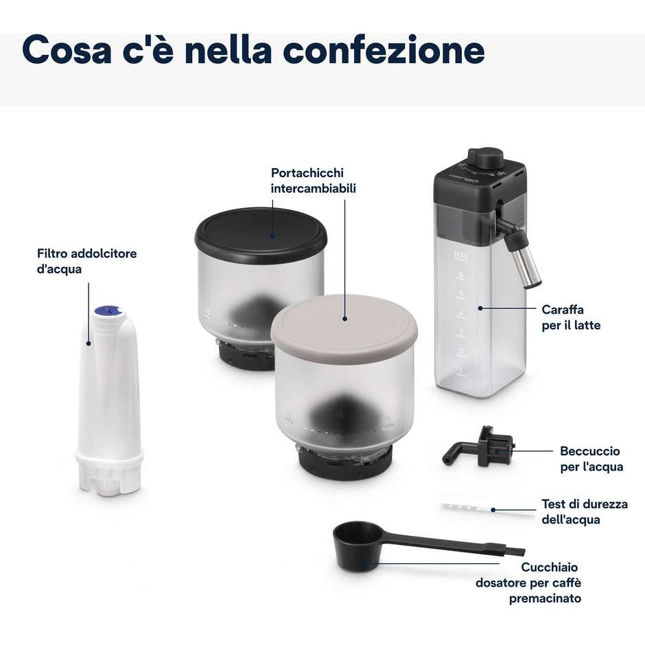 De’Longhi Rivelia EXAM440.55.BG Macchina da caffè Potenza 1450 W Colore Beige