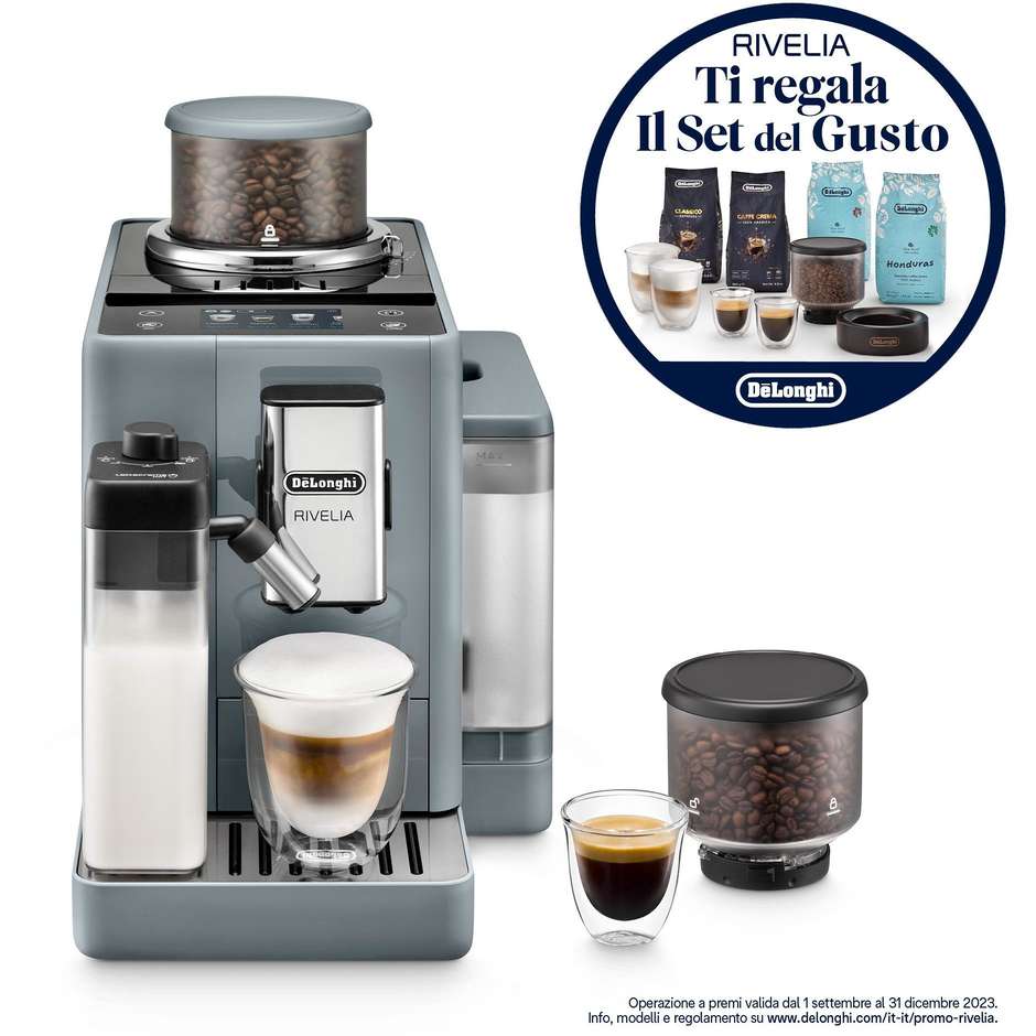 De’Longhi Rivelia EXAM440.55.BG Macchina da caffè Potenza 1450 W Colore Grigio