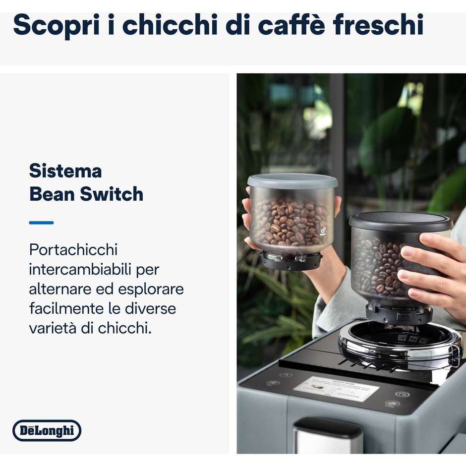 De’Longhi Rivelia EXAM440.55.G Macchina da caffè Potenza 1450 W Colore Grigio
