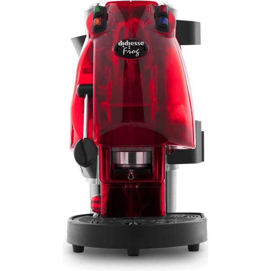 Didiesse Frog Revolution Vapor macchina del caffè a cialde con cappuccinatore colore rosso trasparente