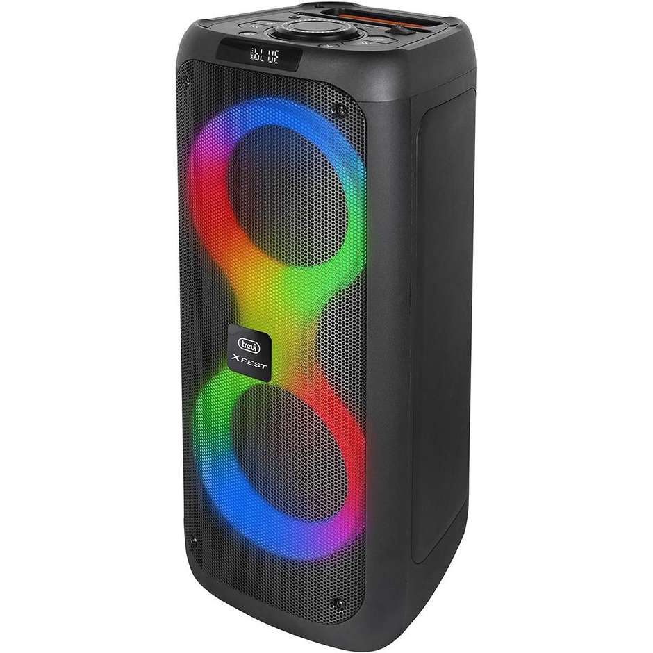 diffusore karaoke 2 mic bt usb microsd