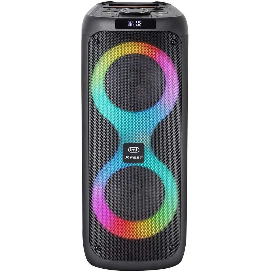 diffusore karaoke 2 mic bt usb microsd