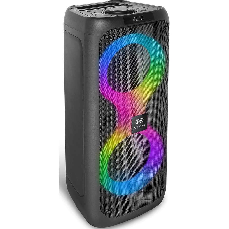 diffusore karaoke 2 mic bt usb microsd