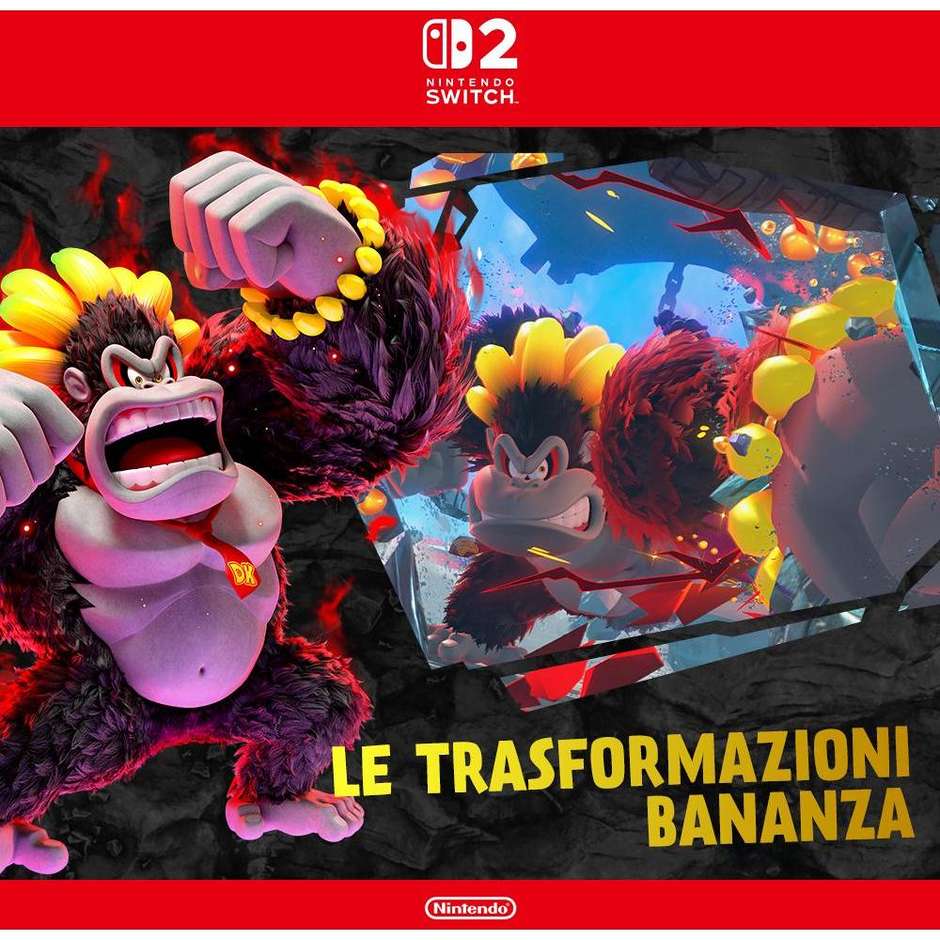 Donkey Kong Bananza per Nintendo Switch 2 (10016222) Platform 3D di Avventura con Donkey Kong e Famiglia Italiano Scheda di Gioco