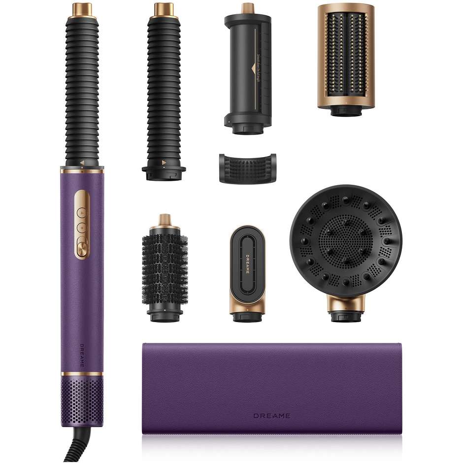 Dreame AirStyle Pro 2 Kit Styling Capelli 1300 W 3 Livelli di Calore Viola
