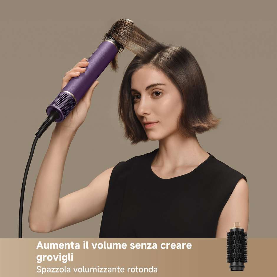 Dreame AirStyle Pro 2 Kit Styling Capelli 1300 W 3 Livelli di Calore Viola