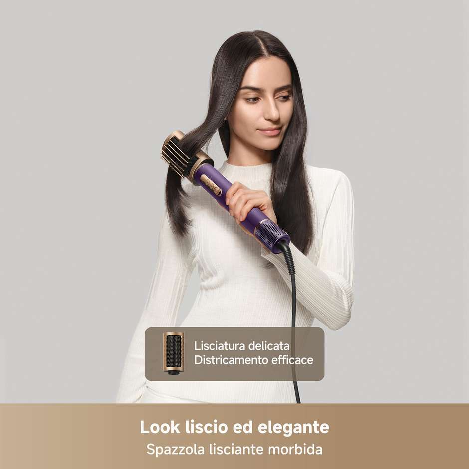 Dreame AirStyle Pro 2 Kit Styling Capelli 1300 W 3 Livelli di Calore Viola