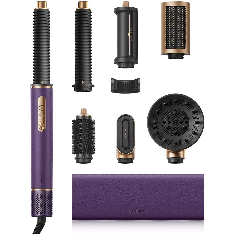 Dreame AirStyle Pro 2 Kit Styling Capelli 1300 W 3 Livelli di Calore Viola
