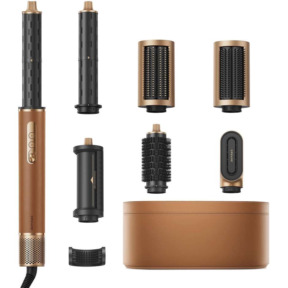 Dreame AirStyle Pro Kit per lo styling dei capelli 1300 W Colore Nero, Oro rosa